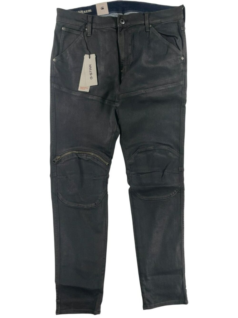 G-Star Raw Jeans 5620 3D Zip Knee Skinny Streetwear Jeans Gray Clay Men's 36x32